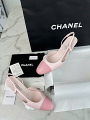 Chanel Slingbacks Lambskin Pink 6.5cm - 3