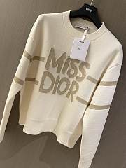 DiorAlps Sweater Ecru Blended Virgin Wool and Cashmere Knit  - 2