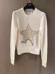 Dior Embroidered Sweater Ecru Cashmere Knit  - 1