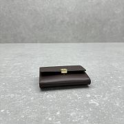 Miumiu Leather Card Holder Dark Brown - 10.5x8.5cm - 3