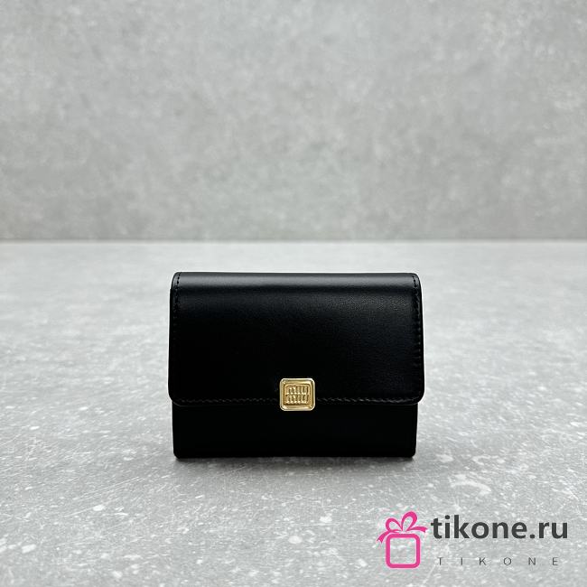 Miumiu Leather Card Holder Black - 10.5x8.5cm - 1