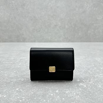 Miumiu Leather Card Holder Black - 10.5x8.5cm