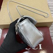 Gucci GG Marmont Super Mini Bag Silver - 16.5x10x4.5cm - 6