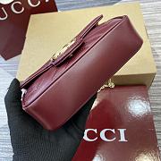 Gucci GG Marmont Super Mini Bag Burgundy - 16.5x10x4.5cm - 5