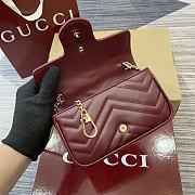 Gucci GG Marmont Super Mini Bag Burgundy - 16.5x10x4.5cm - 4