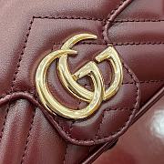 Gucci GG Marmont Super Mini Bag Burgundy - 16.5x10x4.5cm - 2