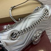 Gucci GG Marmont Mini Shoulder Bag Silver - 22x13x6cm - 6