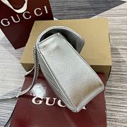 Gucci GG Marmont Small Shoulder Bag Silver - 26x15x7cm - 5