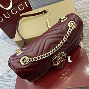 Gucci GG Marmont Small Shoulder Bag Burgundy - 26x15x7cm - 6