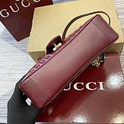 Gucci GG Marmont Small Shoulder Bag Burgundy - 26x15x7cm - 3