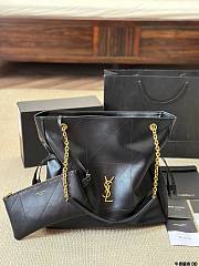 YSL Jamie Shopping Bag In Lambskin Black - 35x35x10cm - 5