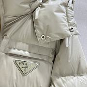 Prada Padded Jacket With Logo Beige - 3