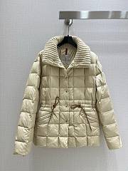 Moncler Antigone Leather Trimmed Short Down Jacket - 1