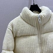 Moncler Padded Wool Alpaca Zip Up Cardigan White - 6