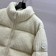 Moncler Padded Wool Alpaca Zip Up Cardigan White - 3