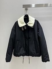 Loewe Puffer Shearling Padded Jacket Logo Black - 1