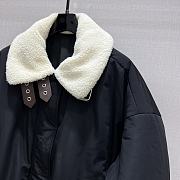 Loewe Puffer Shearling Padded Jacket Logo Black - 6