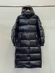 Moncler Cavettaz Hooded Long Down Jacket Black - 1