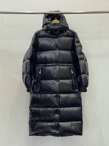 Moncler Cavettaz Hooded Long Down Jacket Black