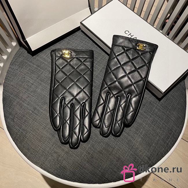 Chanel Lambskin Quilted Gloves - 1