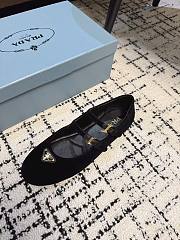 Prada Velvet Ballerinas Black  - 2