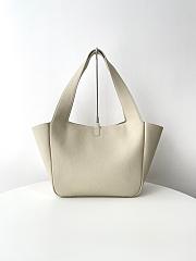 YSL Le 5 A 7 Bea In Grained Leather White - 50x28x18cm - 4