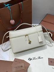 Loro Piana Extra Bag L27 Calfskin White - 27x16x10cm - 4