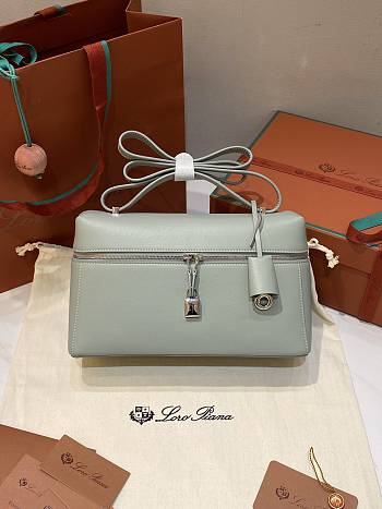 Loro Piana Extra Bag L27 Calfskin Eucalyptus Green - 27x16x10cm