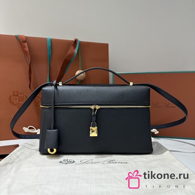 Loro Piana Extra Bag L27 Epsom Black - 27x16x10cm - 1