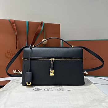 Loro Piana Extra Bag L27 Epsom Black - 27x16x10cm