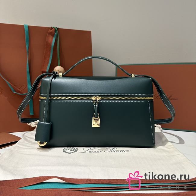 Loro Piana Extra Bag L27 Calfskin Green - 27x16x10cm - 1