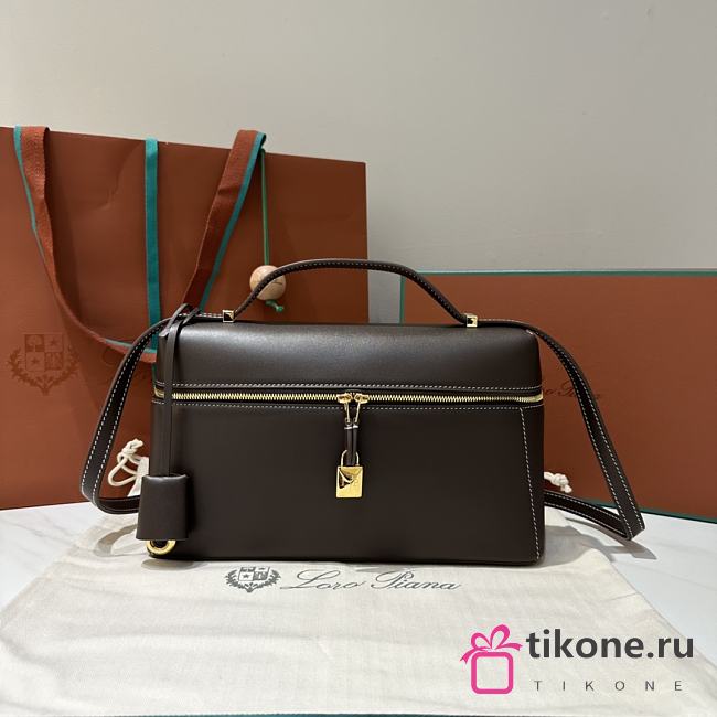 Loro Piana Extra Bag L27 Calfskin Brown - 27x16x10cm - 1