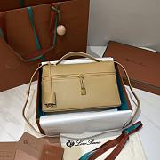 Loro Piana Extra Bag L27 Calfskin Dark Beige - 27x16x10cm - 4