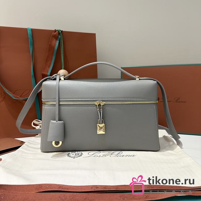 Loro Piana Extra Bag L27 Epsom Gray - 27x16x10cm - 1