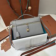 Loro Piana Extra Bag L27 Epsom Gray - 27x16x10cm - 6