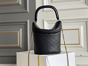 YSL Gaby Bucket Bag In Lamskin Black - 19x17x15cm - 6