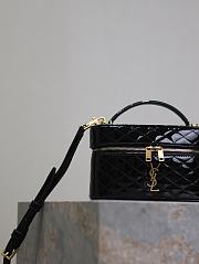 YSL Gaby Vanity Bag In Patent Leather Black - 18x11x6.5cm - 2