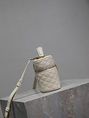 YSL Gaby Vanity Bag In Lamskin Leather White - 18x11x6.5cm - 6