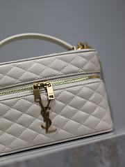 YSL Gaby Vanity Bag In Lamskin Leather White - 18x11x6.5cm - 4