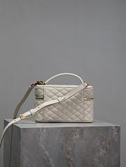 YSL Gaby Vanity Bag In Lamskin Leather White - 18x11x6.5cm - 3