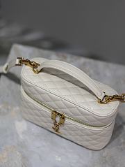 YSL Gaby Vanity Bag In Lamskin Leather White - 18x11x6.5cm - 2