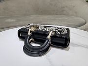 Dior Medium Lady D-Joy Bag Black With Diamond - 26x13.5x5cm - 5