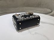 Dior Mini Lady Bag Black With Diamond - 17x15x7cm - 6