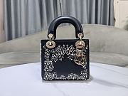 Dior Mini Lady Bag Black With Diamond - 17x15x7cm - 4