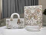 Dior Small Lady D-joy Bag White 15626 - 26x13.5x5cm - 1