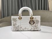 Dior Small Lady D-joy Bag White 15626 - 26x13.5x5cm - 2