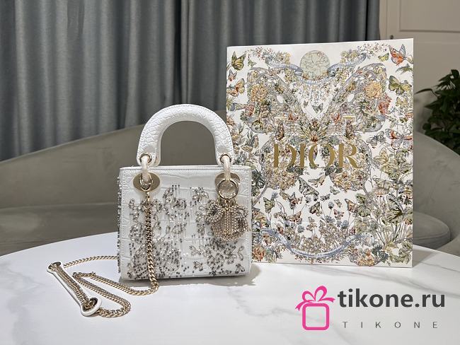 Dior Small Lady Bag White 15627 - 17x15x7cm - 1