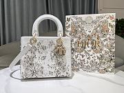 Dior Meidum Lady Bag White 15628 - 24x20x11cm - 1