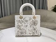 Dior Meidum Lady Bag White 15628 - 24x20x11cm - 5