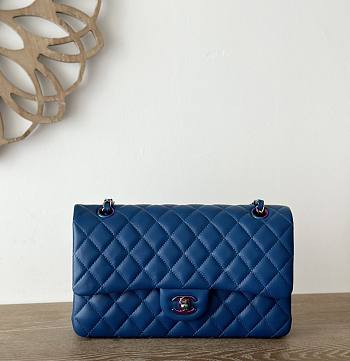 Chanel Classic Lamskin Two Sided Blue - 15.5×25.5×6.5cm